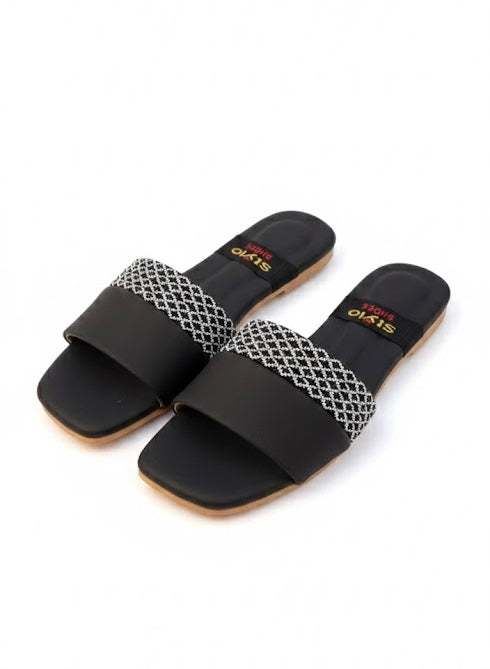 Royal Black Charm - Flats