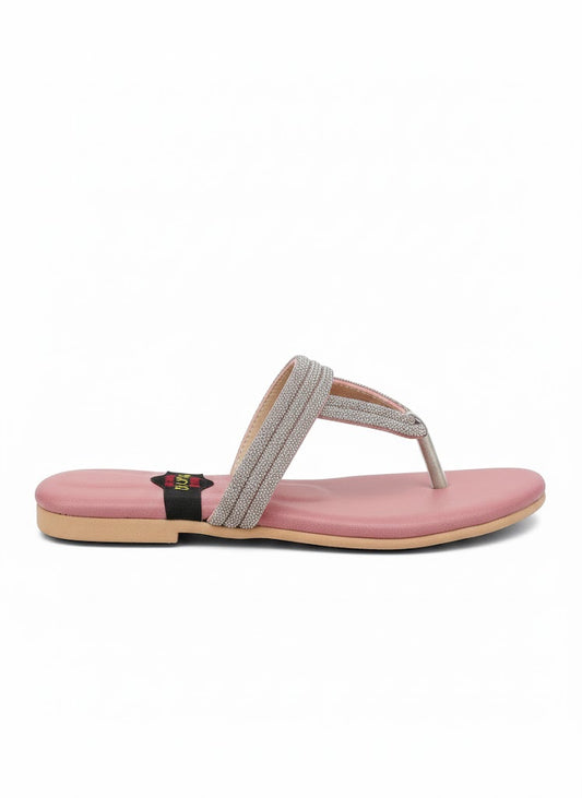 Blush Aura T-Strap Slides